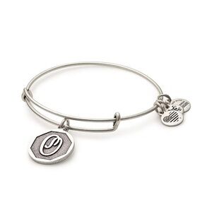 Alex and Ani Initial O Charm Bangle - Silver Bracelet
